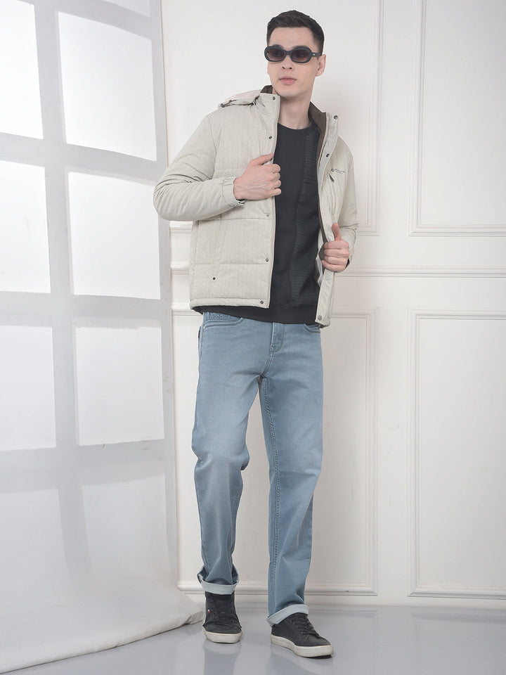 COBB BEIGE PRINTED HOODED JACKET