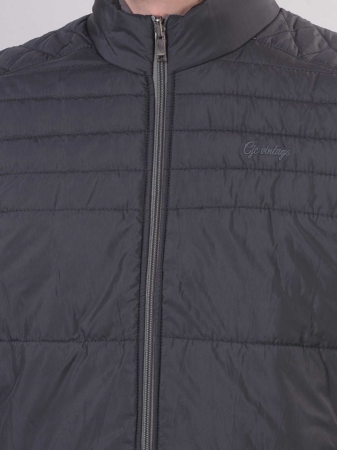 Black Solid Sleeveless Reversible Jacket