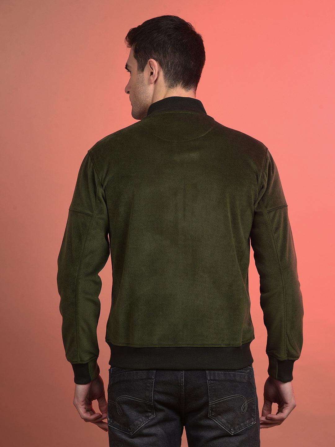 cobb solid dark green velvet jacket