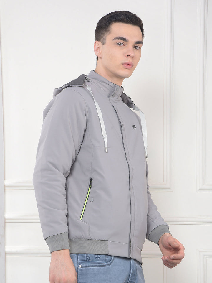 COBB SOLID STONE GREY REVERSIBLE HOODED JACKET