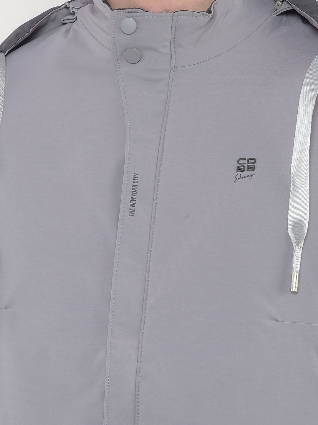 COBB SOLID STONE GREY REVERSIBLE HOODED JACKET