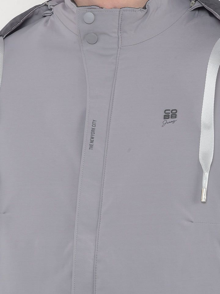 COBB SOLID STONE GREY REVERSIBLE HOODED JACKET