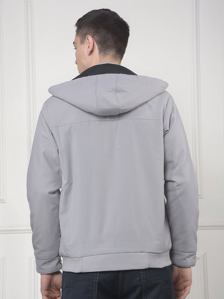 COBB SOLID BLACK STONE REVERSIBLE HOODED JACKET