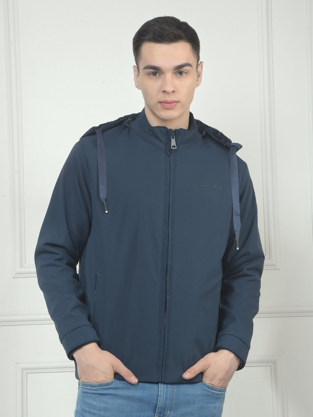 cobb solid teal hooded jacket