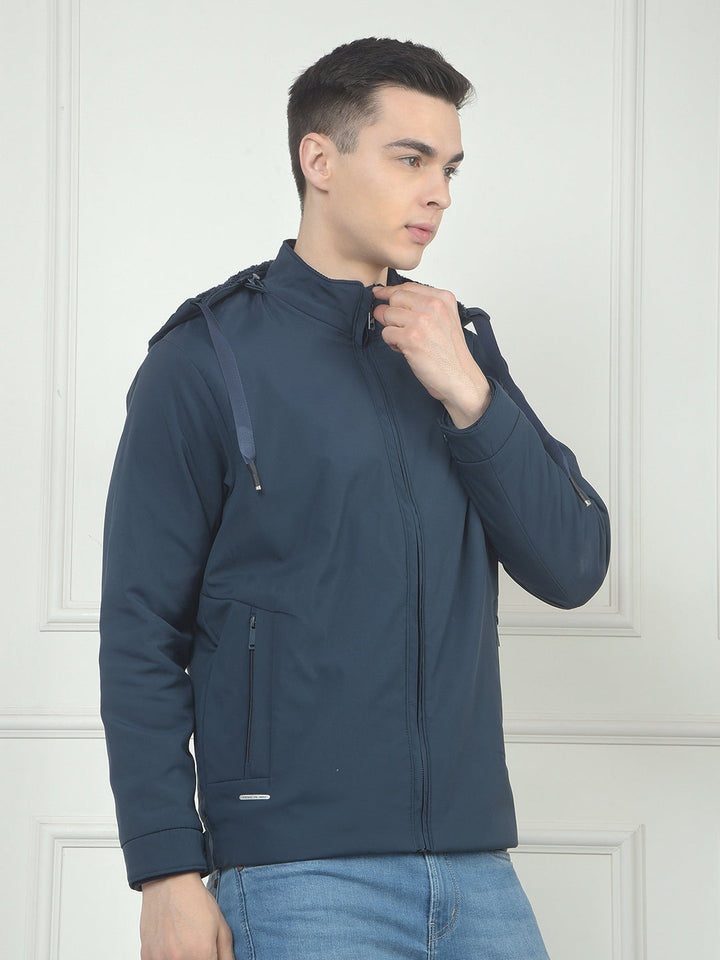 cobb solid teal hooded jacket