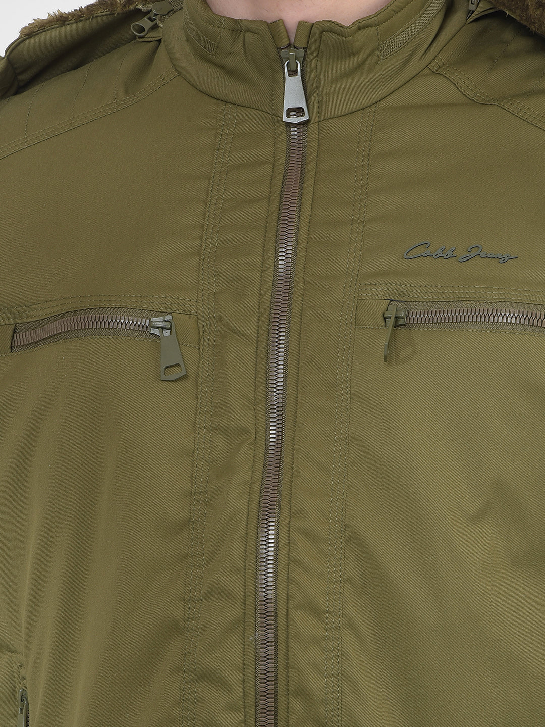 COBB SOLID OLIVE HOODED JACKET
