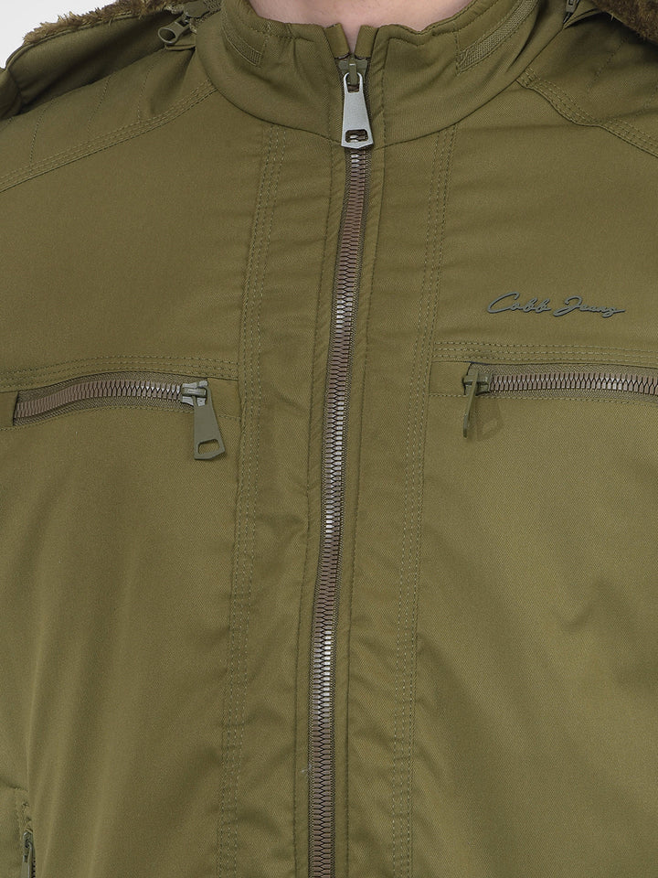 COBB SOLID OLIVE HOODED JACKET