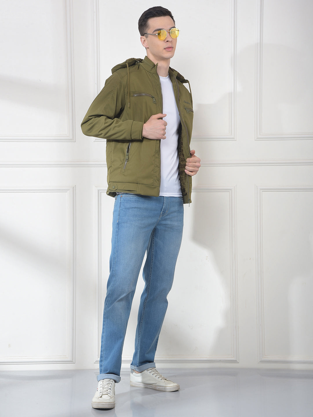 COBB SOLID OLIVE HOODED JACKET