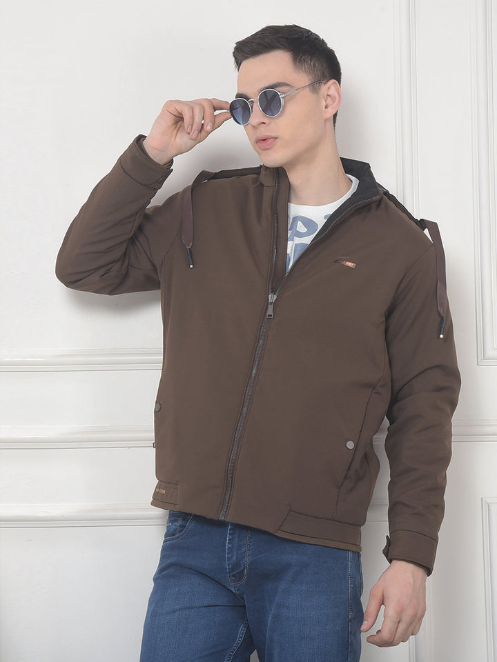 cobb solid tan reversible hooded jacket