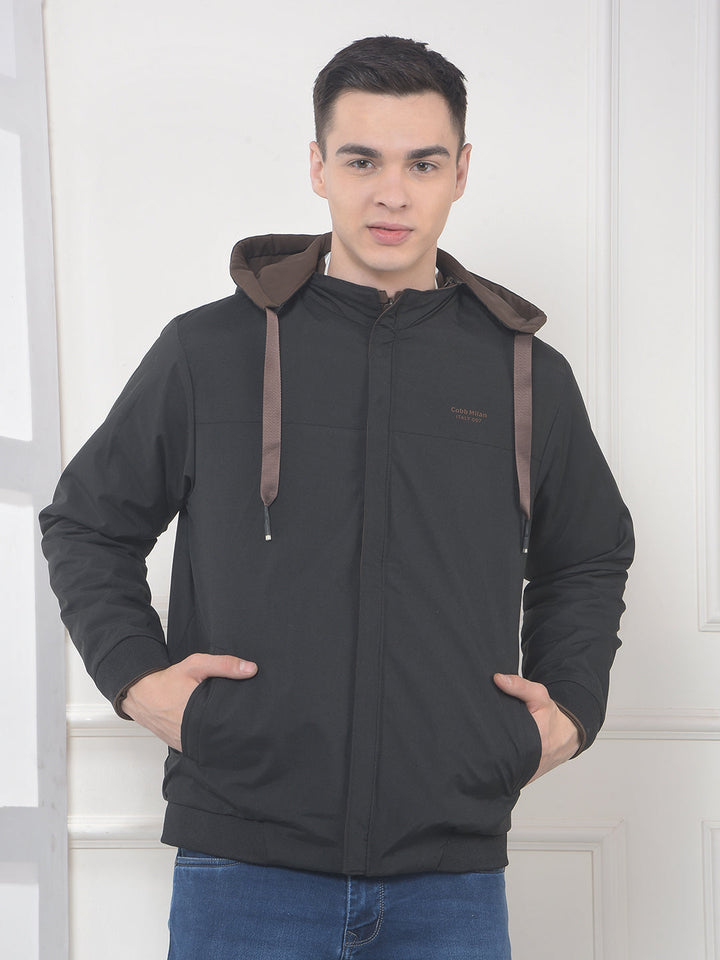 cobb solid tan reversible hooded jacket