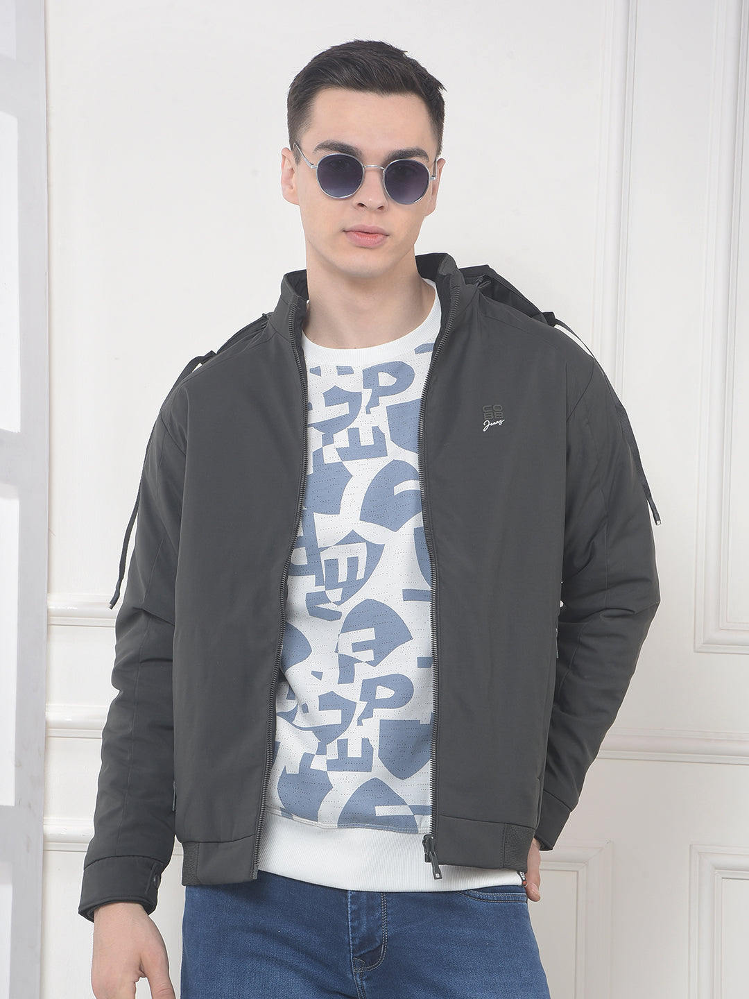 cobb solid dark olive reversible hooded jacket