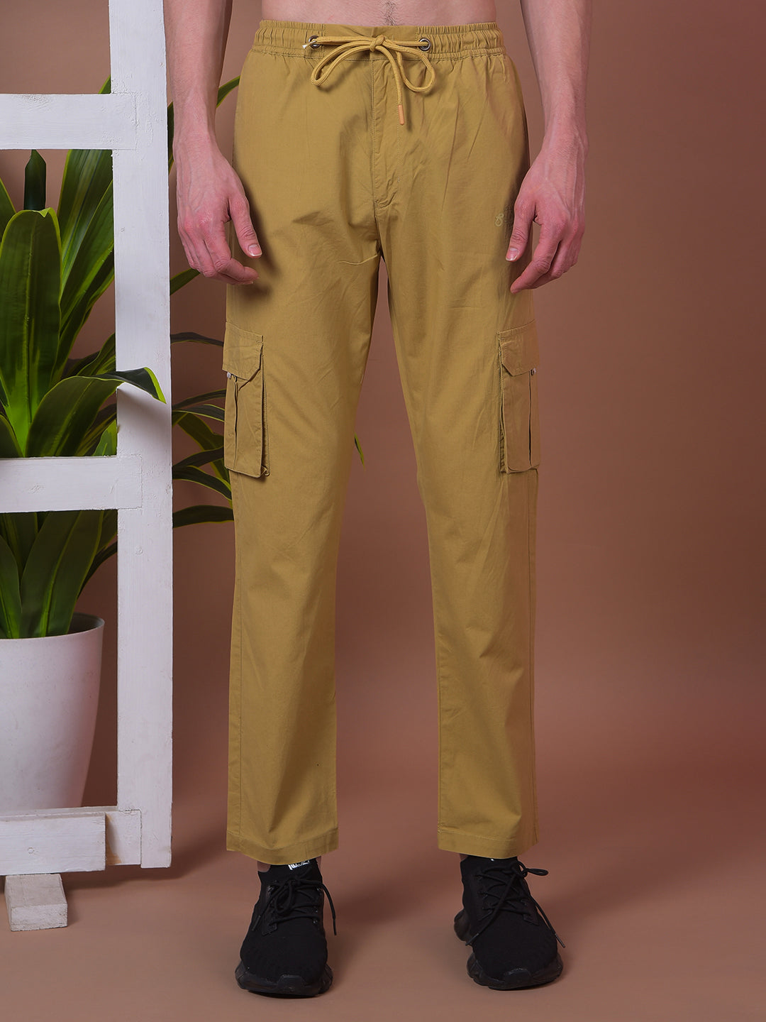 cobb solid light khaki six-pocket cargo summer lower