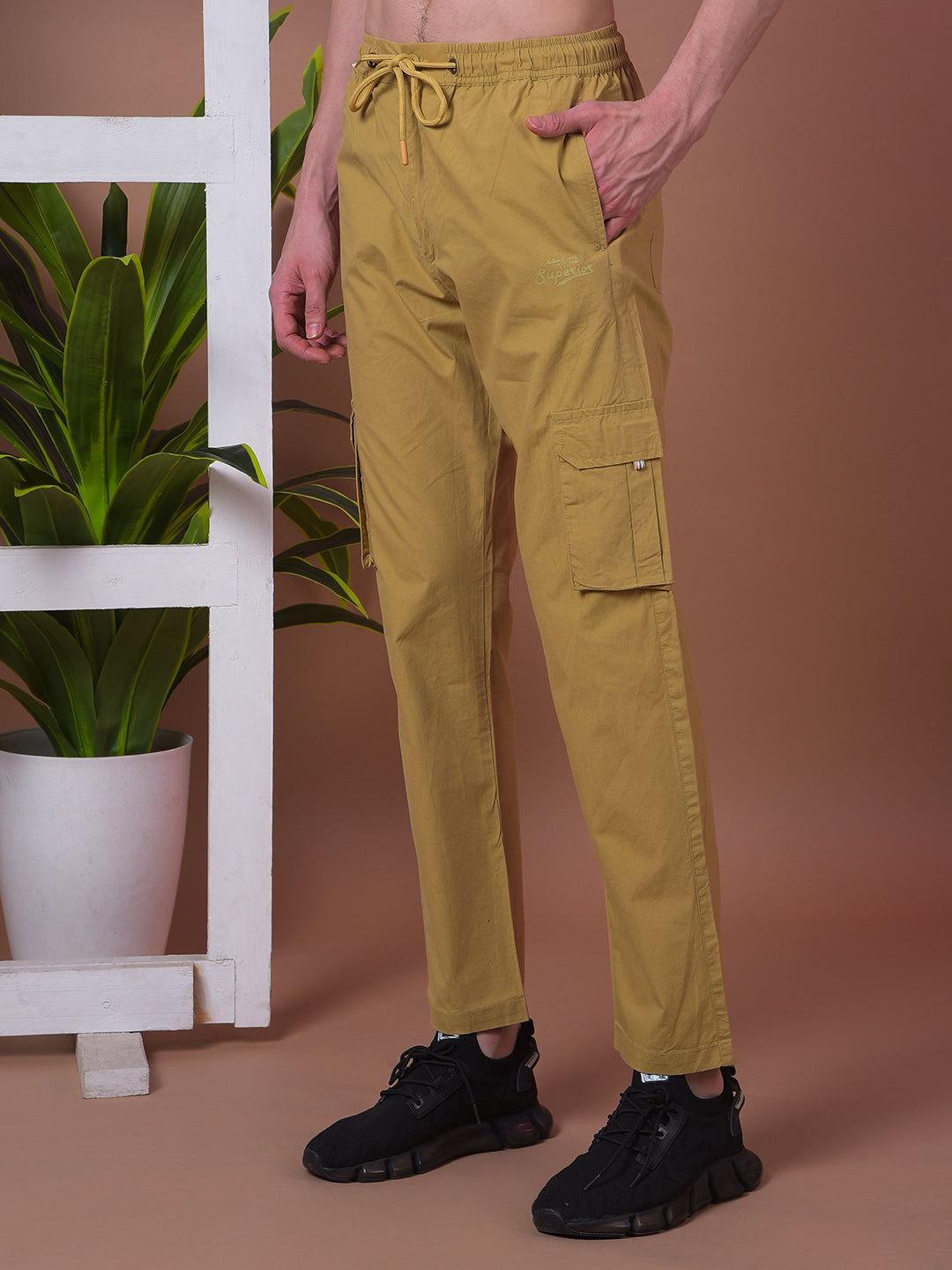 cobb solid light khaki six-pocket cargo summer lower