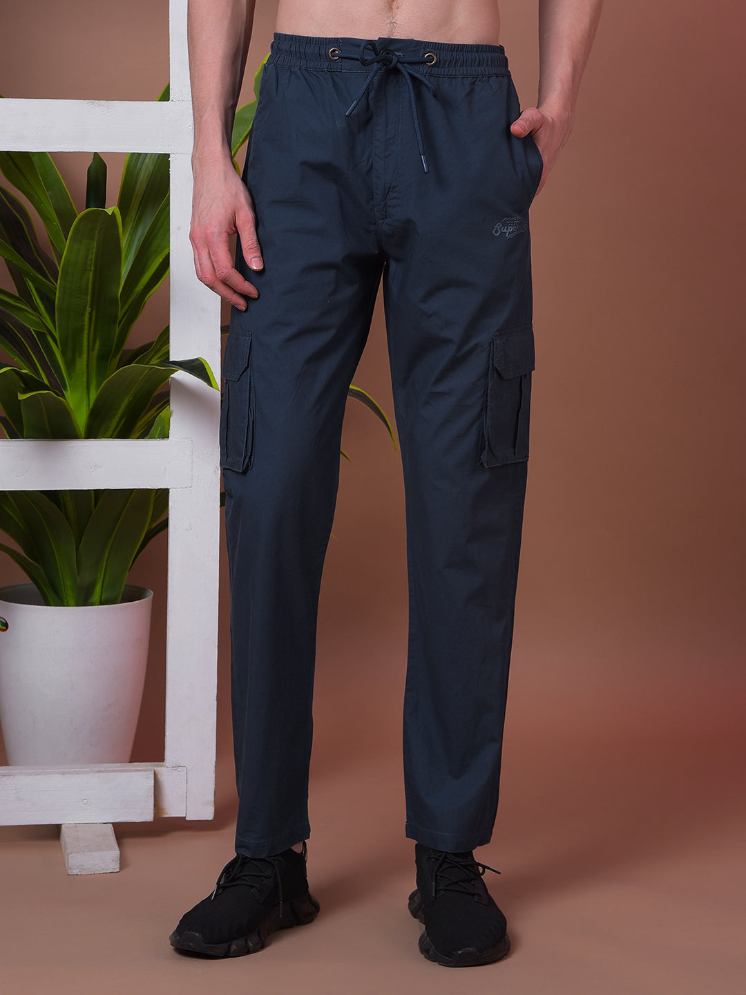 cobb solid blue six-pocket cargo summer lower