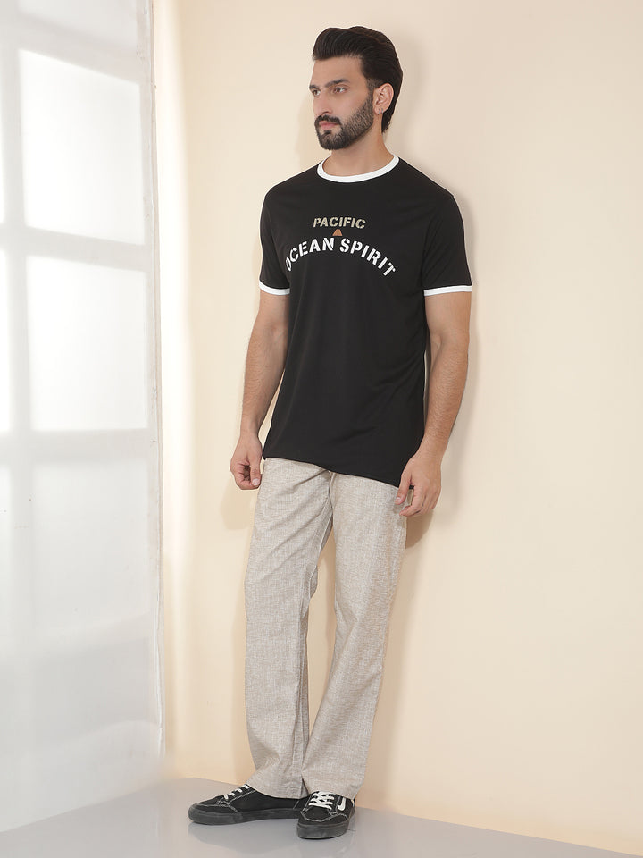 COBB BEIGE SOLID REGULAR-FIT SUMMER LOWER