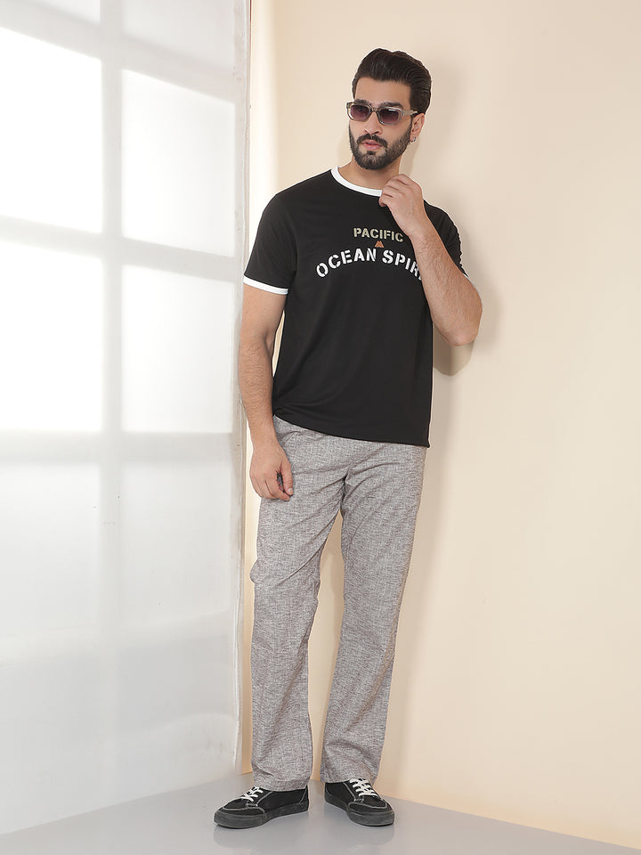 cobb grey solid regular-fit summer lower