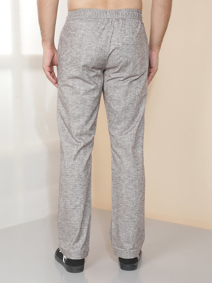 cobb grey solid regular-fit summer lower