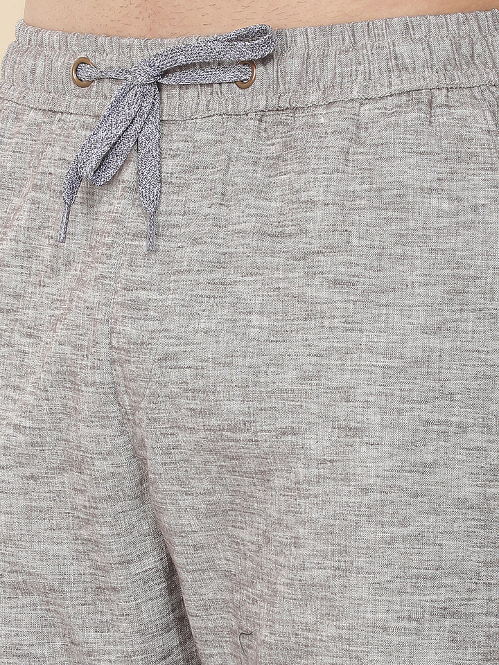 cobb grey solid regular-fit summer lower