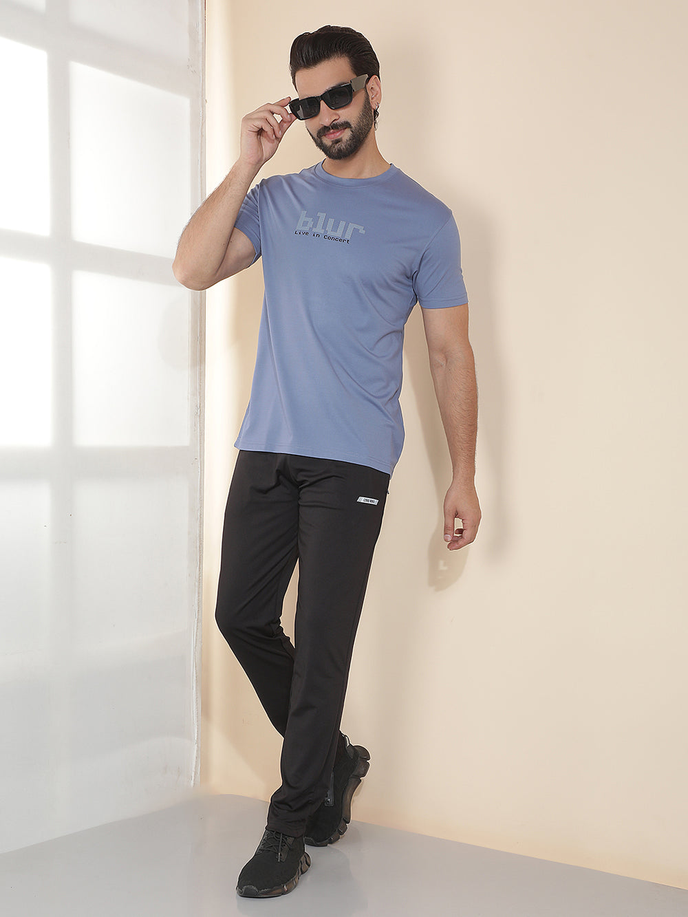 cobb black solid regular-fit summer lower