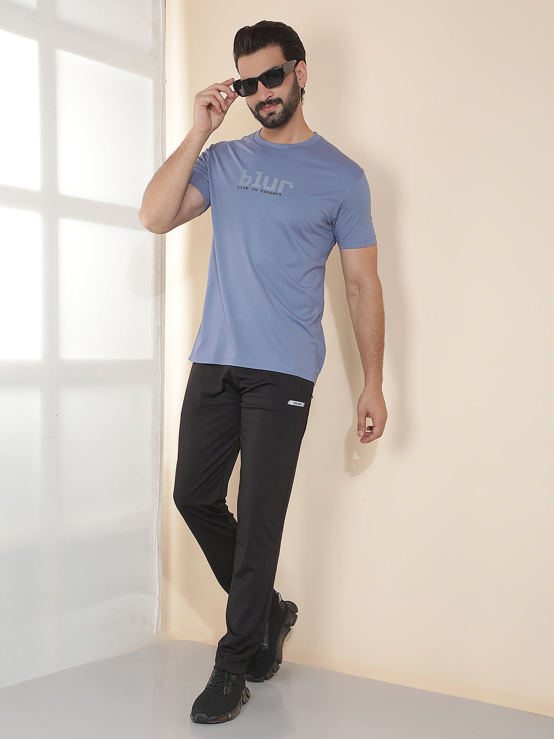 cobb black solid regular-fit summer lower