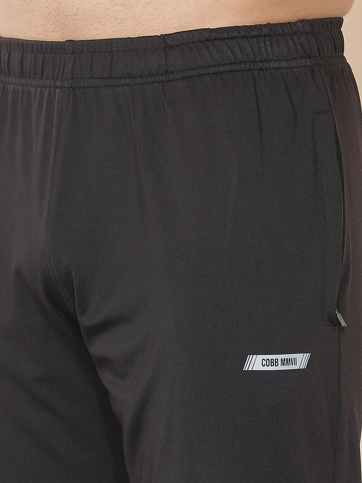 cobb black solid regular-fit summer lower