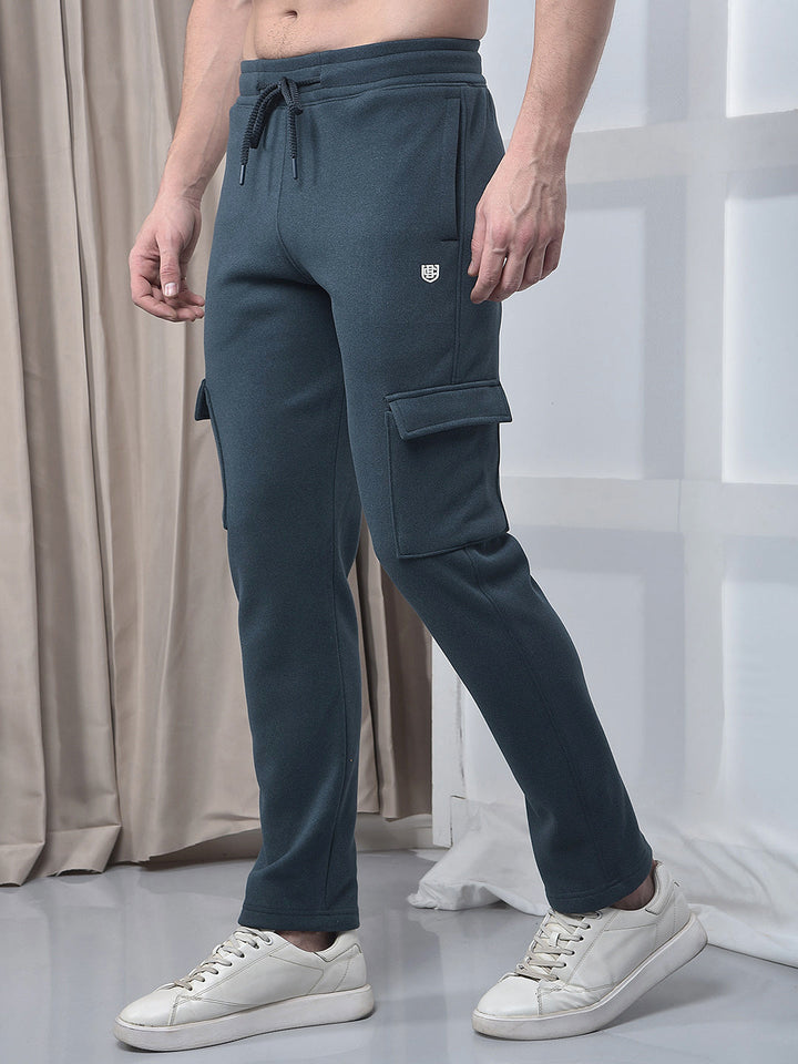 cobb solid teal blue five-pocket winter lower