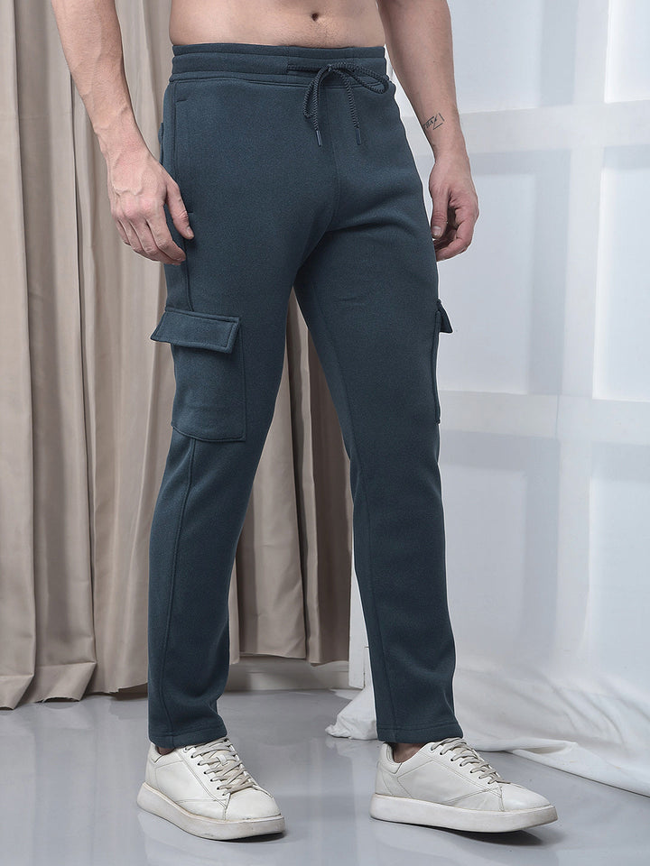 cobb solid teal blue five-pocket winter lower