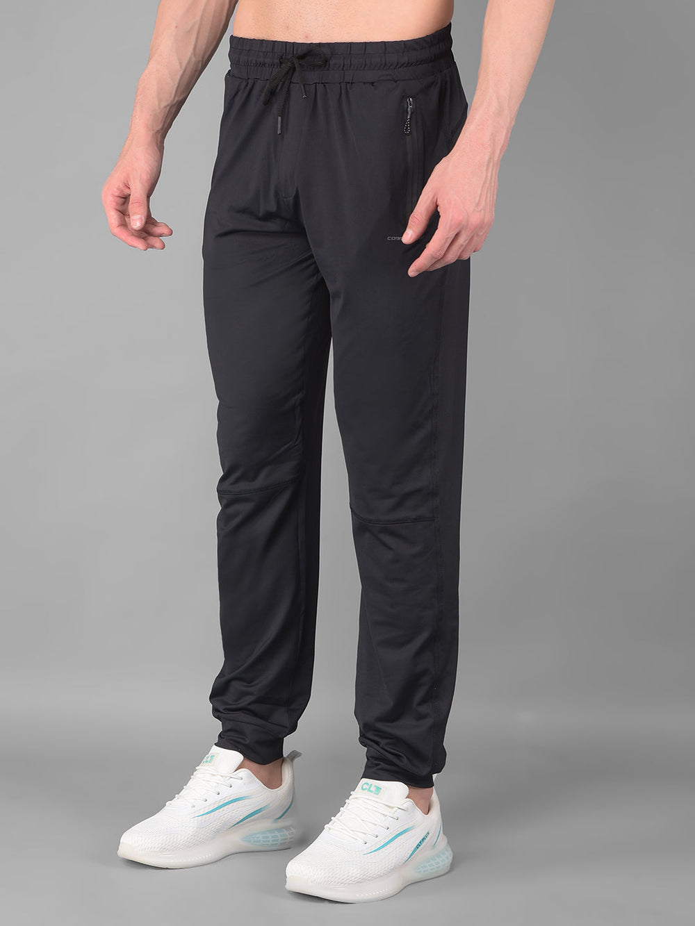 cobb solid black regular fit active wear lower