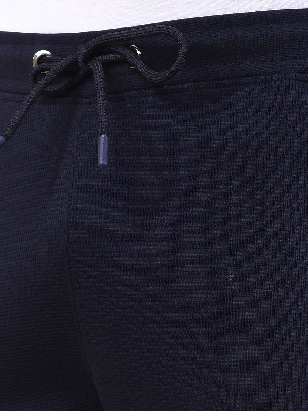 cobb navy blue self-design winter lower