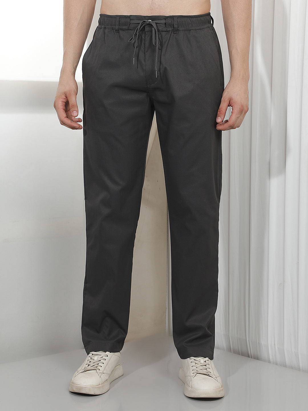 dark grey striped summer lower