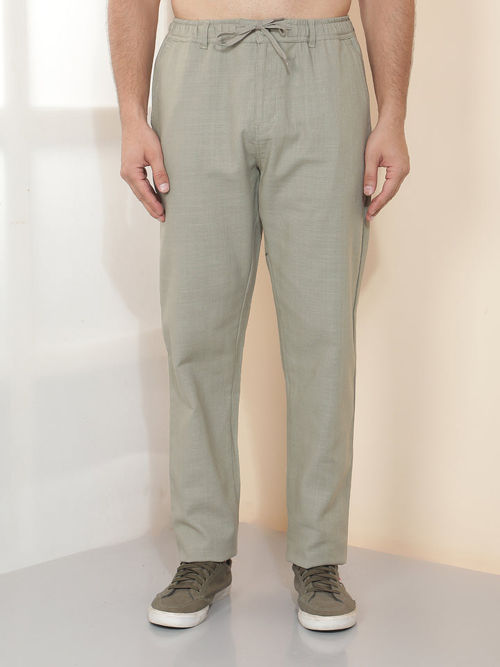 cobb green solid regular-fit summer lower