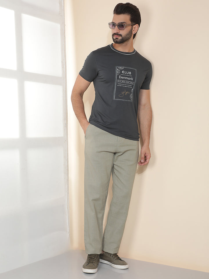 cobb green solid regular-fit summer lower