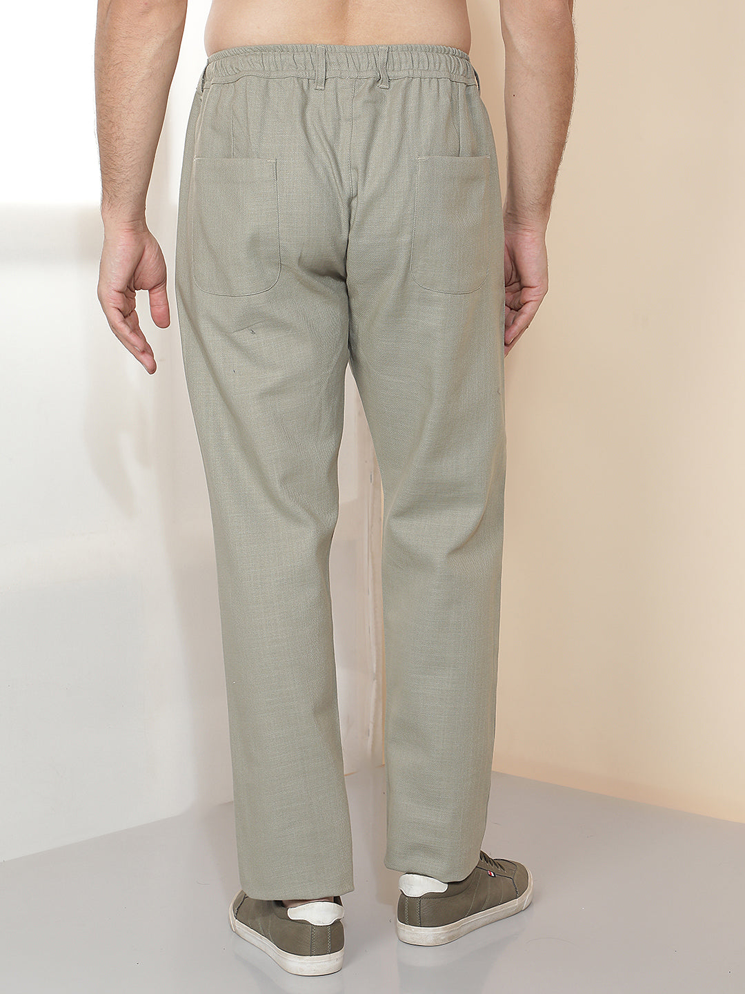 cobb green solid regular-fit summer lower