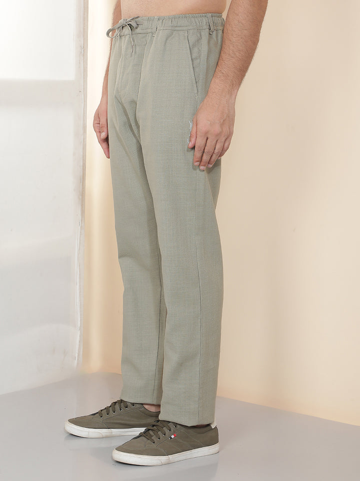cobb green solid regular-fit summer lower