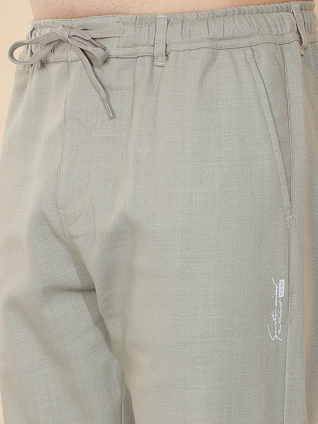 cobb green solid regular-fit summer lower