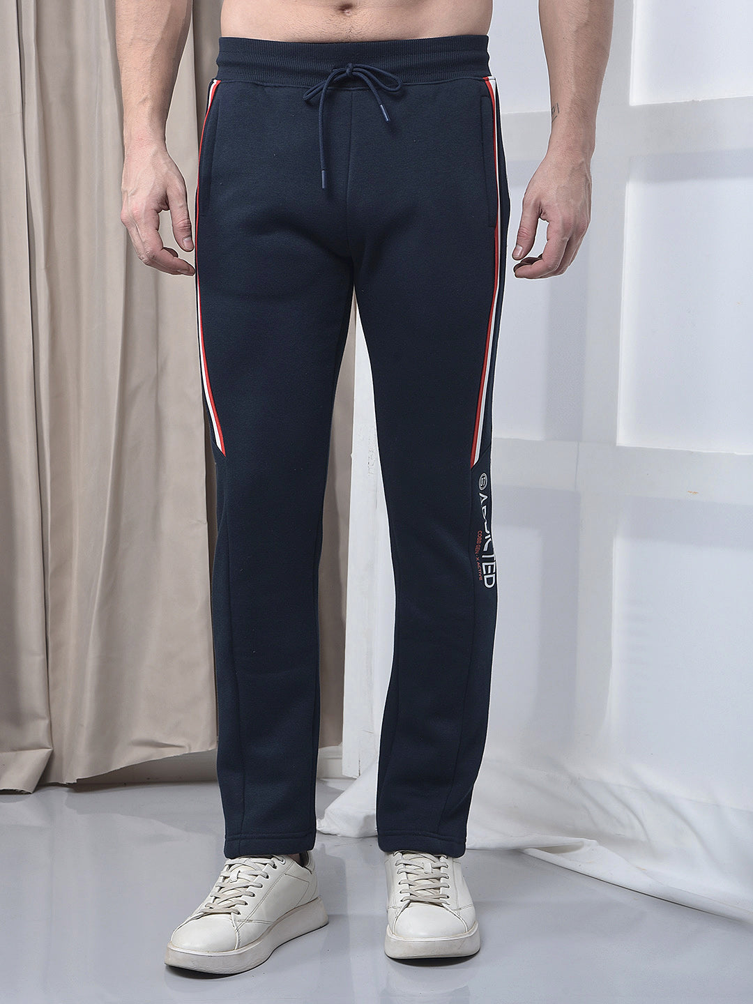 cobb navy blue striped winter lower