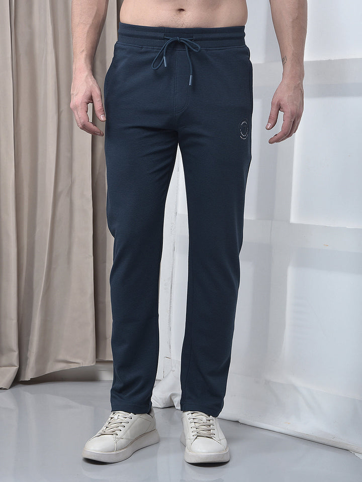 cobb navy blue striped waist rib lower