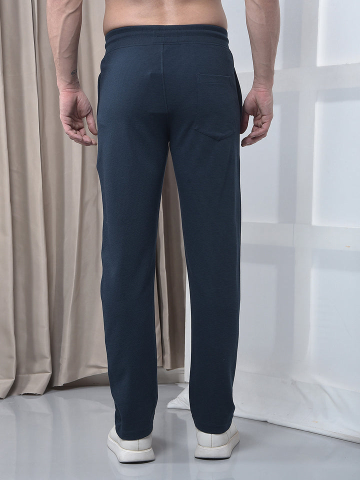 cobb navy blue striped waist rib lower