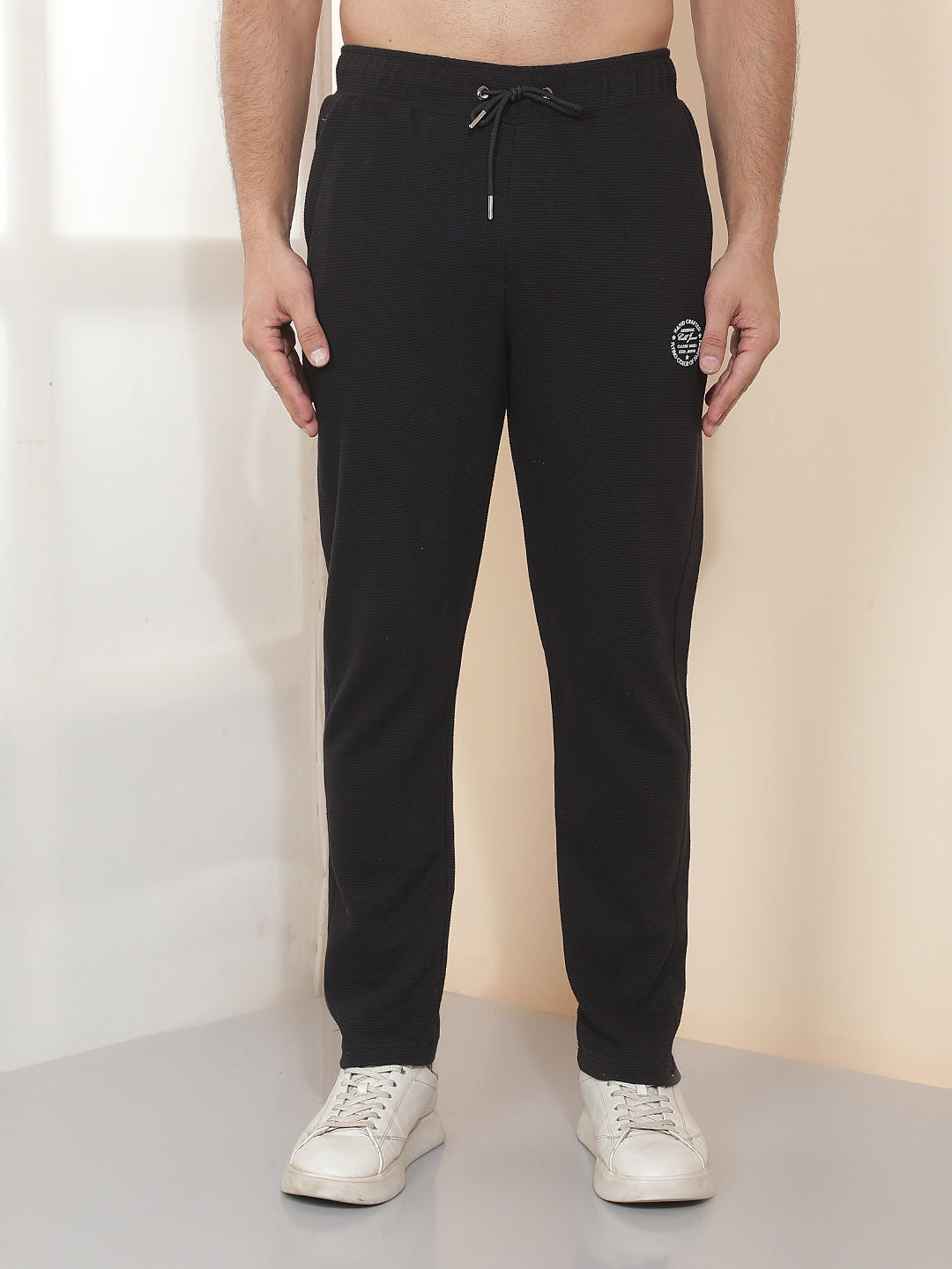 cobb black solid regular-fit summer lower
