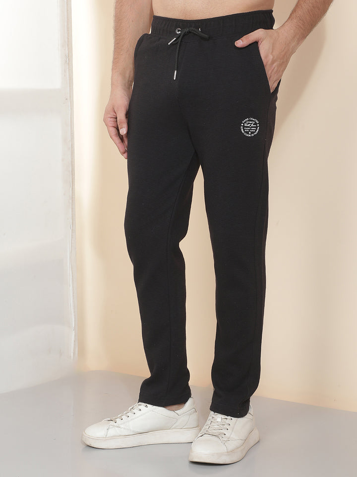 cobb black solid regular-fit summer lower