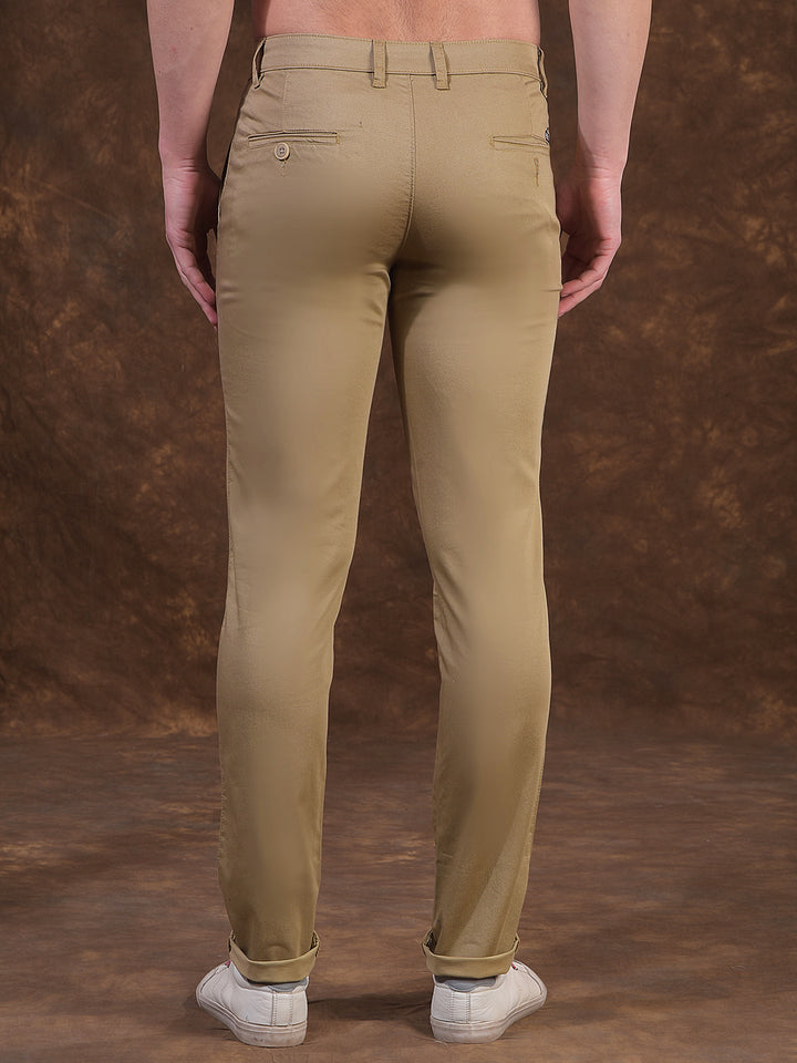 cobb khaki narrow-fit casual trouser