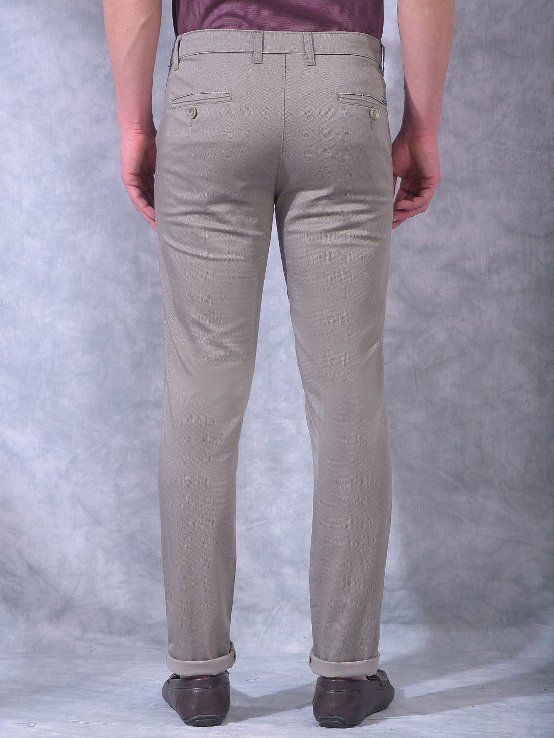 cobb grey narrow-fit casual trouser