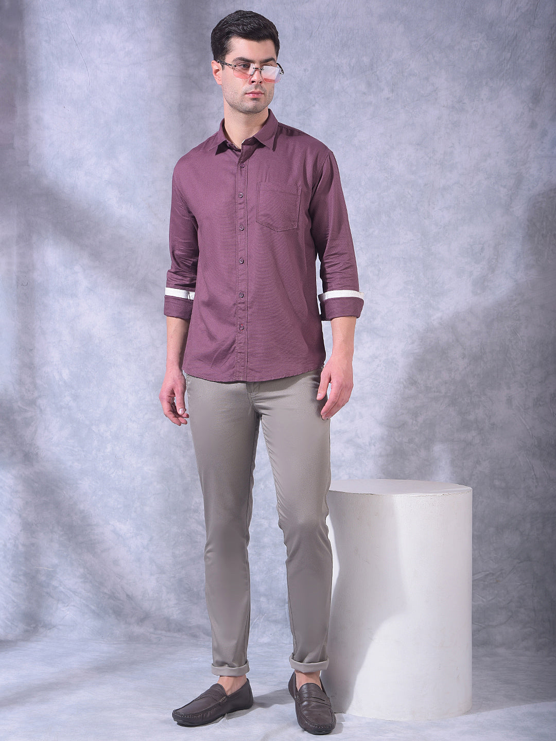 COBB GREY NARROW-FIT CASUAL TROUSER