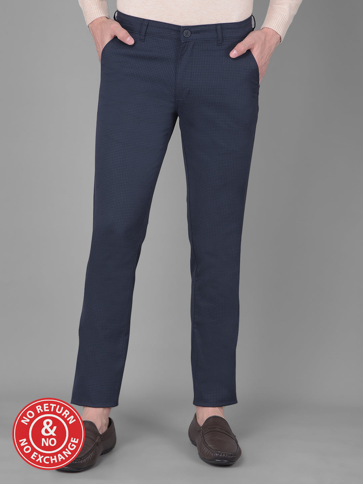 COBB NAVY BLUE SLIM FIT CHINOS