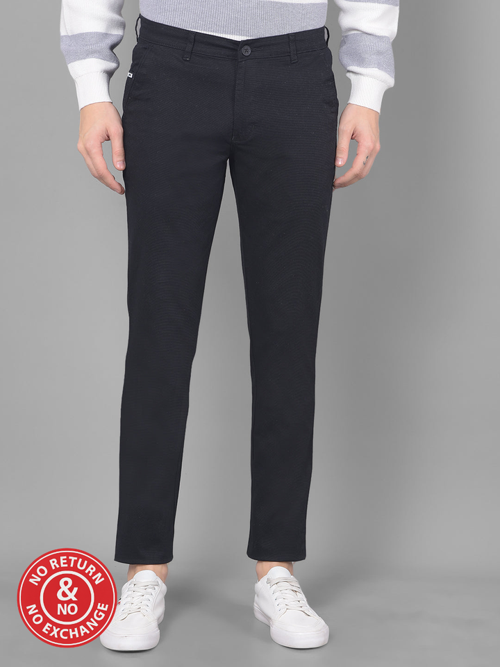 COBB NAVY BLUE SLIM FIT CHINOS