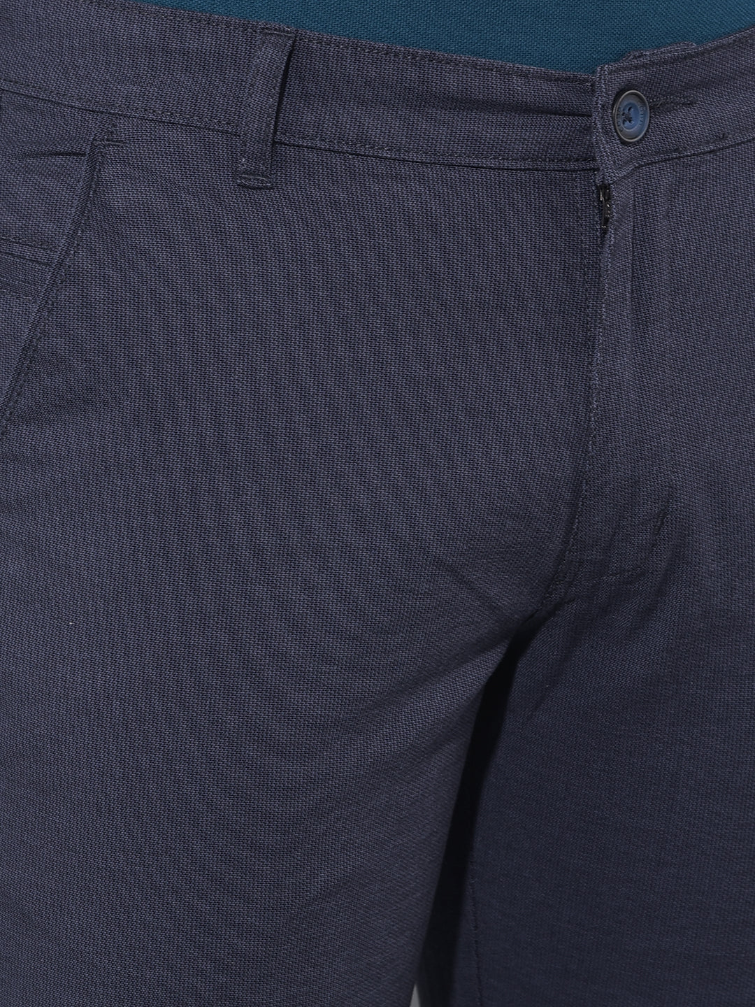 cobb indigo blue ultra fit casual trouser