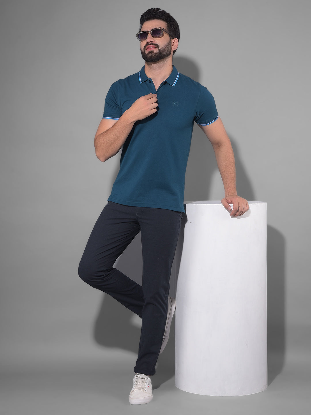 COBB NAVY BLUE ULTRA FIT CASUAL TROUSER