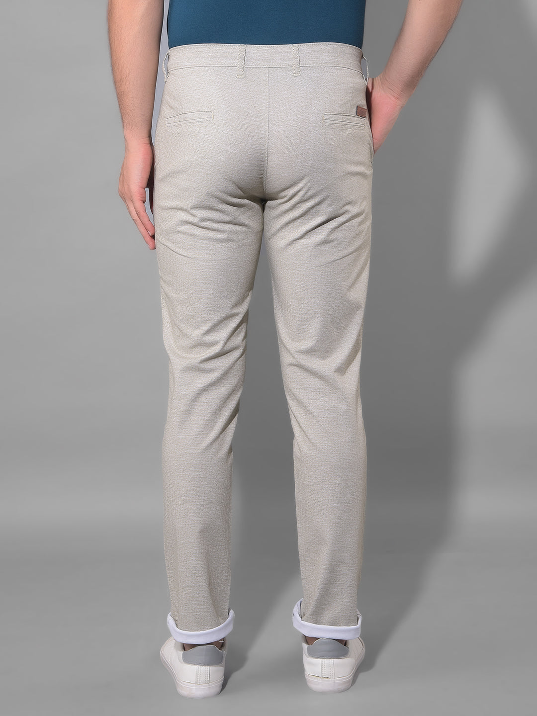 cobb beige ultra fit casual trouser