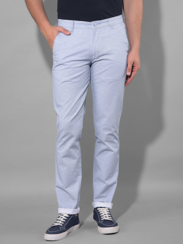 cobb sky blue ultra fit casual trouser