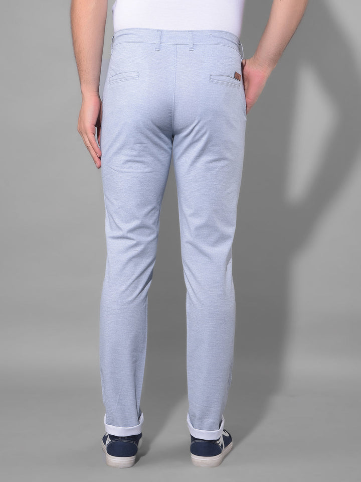 cobb sky blue ultra fit casual trouser